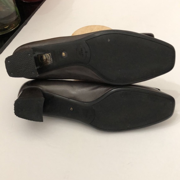 PRADA AUTHENTIC MADE IN ITALY VINTAGE LEATHER SHOES WOMENS SIZE 40 - Picture 12 of 14